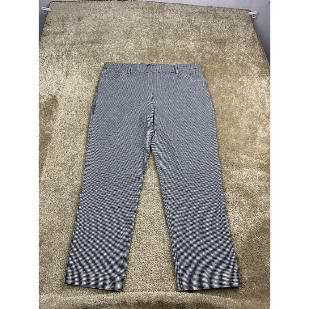 Hilary Radley Women’s Size XL Pull-On Pant Houndstooth Black/Off White 829